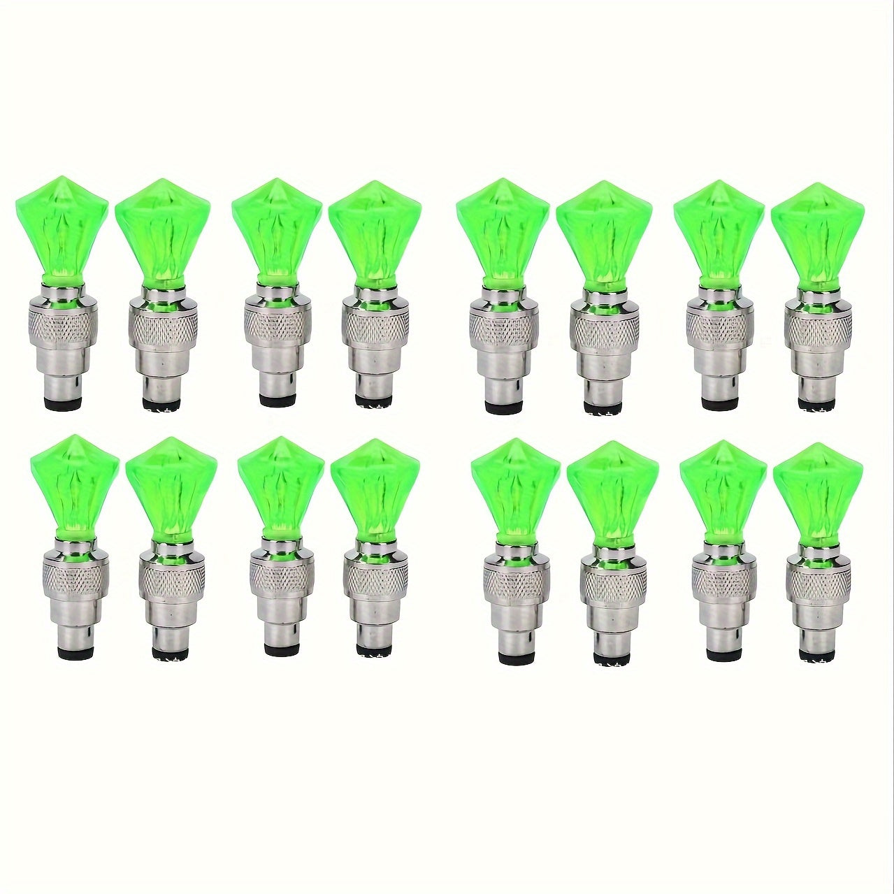 LED Breathing Light Tire Valve Caps – Running Horse & Wind Fire Wheel Light Effect for Car & Motorcycle Wheels