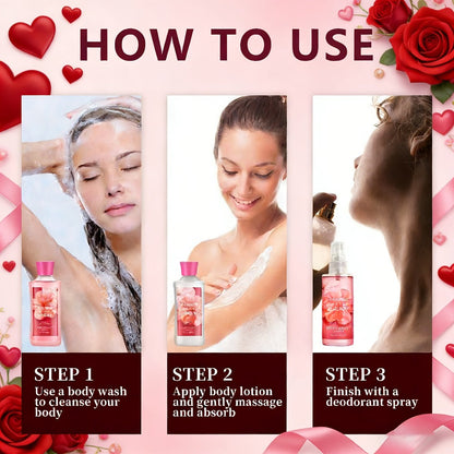 Vanilla Bath & Body Care Gift Set for Women – Shower Gel 3oz + Body Lotion 3oz + Body Mist 3oz | Moisturizing, Refreshing & Deodorizing Spa Gift for Mom, Wife, Sister or Girlfriend