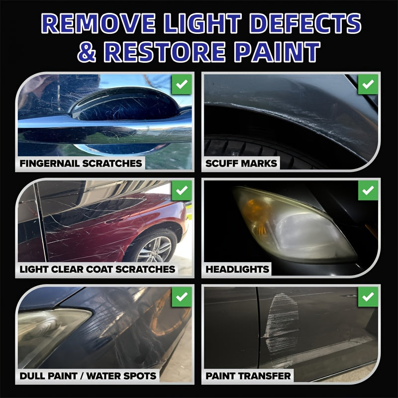 Car Paint Restoration Kit - Scratch Repair Renewal Paste - Automotive Paint Maintenance Set - Multi-Color Paint Compatible - Upgraded Paint Care Paste - Car Paint Wax - Gloss Enhancement - 1.01oz