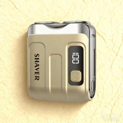 Portable Mini Electric Rotary Shaver for Men — USB Rechargeable Dual Head Cordless Razor, One-Button Operation, Long Battery Life, Pocket Size for Travel Home Gym, Gift for Him