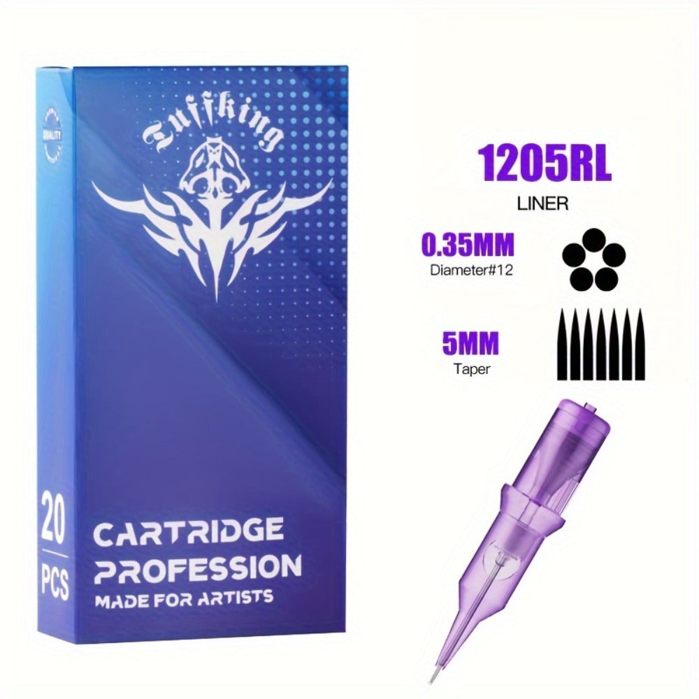 Disposable Tattoo Needles Mixed Size Sterilized RL RS M1 0.35mm – Safety Tattoo Needle Set for Tattoo Artists and Beginners, Body Art Supplies 30 40 100 Piece Bulk Pack