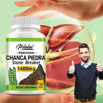 Chanca Piedra Capsules for Liver & Kidney Health – 120 Capsules Natural Urinary Tract Support Supplement, Stone Breaker Herb for Detox & Cleanse, Daily Wellness Formula