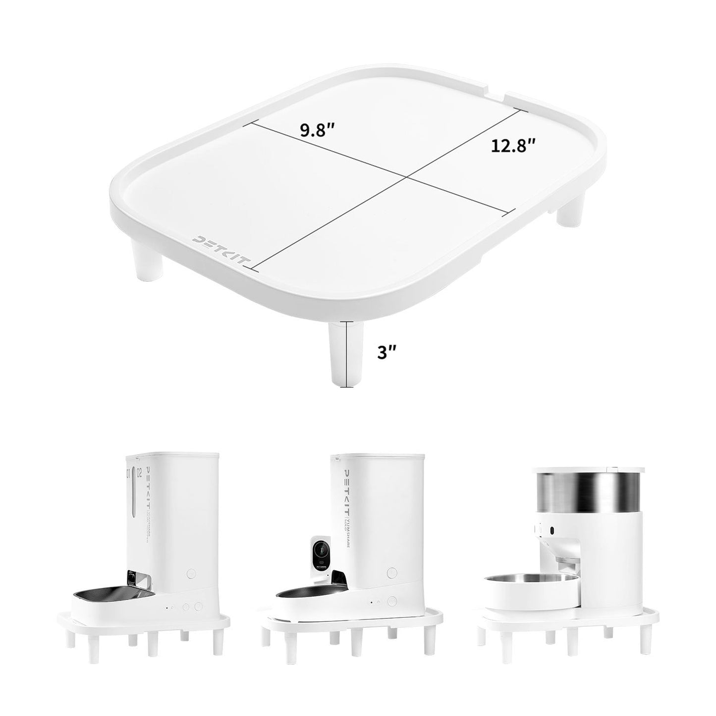 Elevated Pet Bowl Stand Compatible with PETKIT Feeder – 3 Inch Height Raising Bracket for Cats & Dogs, Reduces Neck Strain, Supports Healthy Digestion, Easy Feeding Solution for All Ages