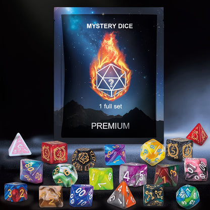Mystery Dice Blind Box 7-Piece Polyhedral DnD Dice Set – Surprise Boutique Gaming Dice for Dungeons and Dragons, Tabletop RPG, Pathfinder, Party Games, Unique Gamer Gift Ages 14+