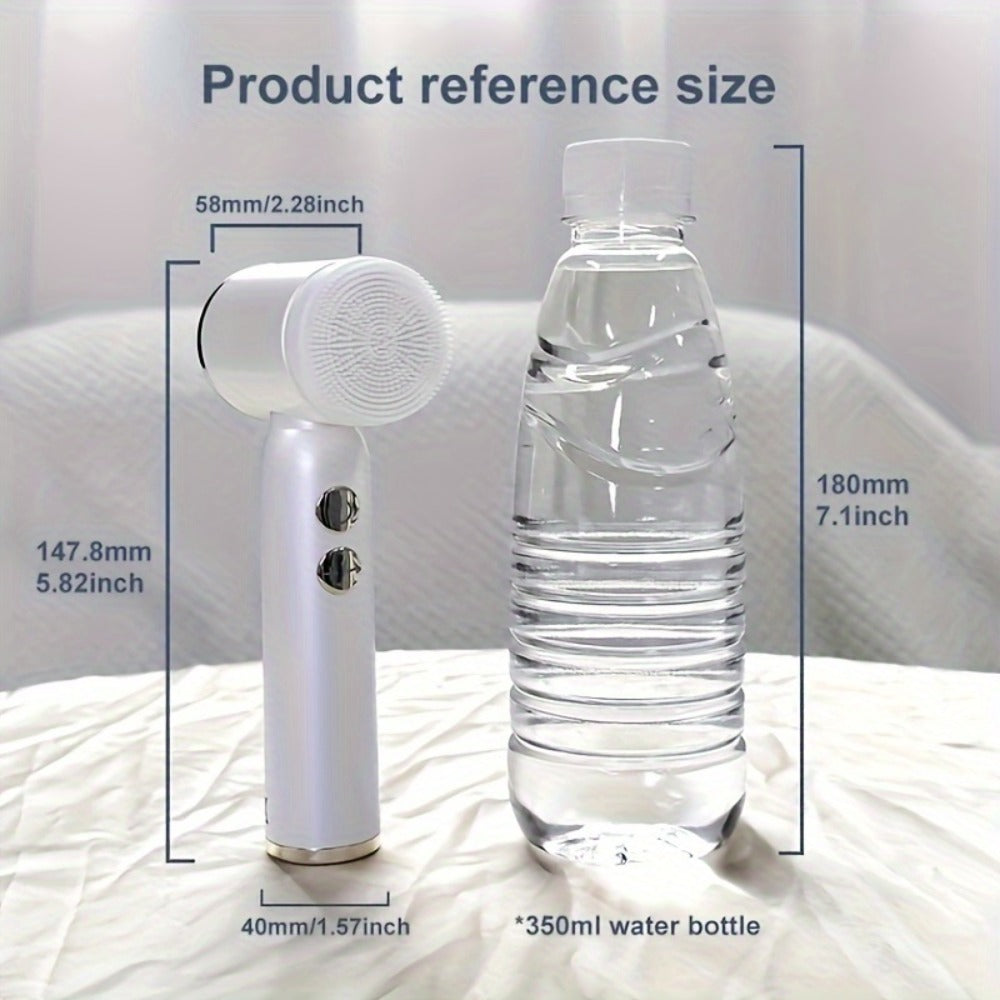 EMS Microcurrent Face Massager Skin Tightening Device V-Face Lifting Double Chin Reducer Neck Rejuvenation 6-in-1 Brush Heads 3-Speed USB Rechargeable Portable Beauty Tool for Women