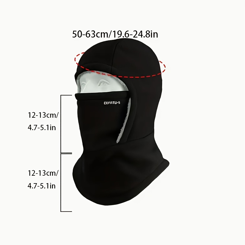 Winter Balaclava Hat with Neck Mask & Ear Protection – Windproof Face-Fit Knit Ski Mask for Men & Women, Thermal Head Cover for Cycling, Running, Skiing, Fishing & Outdoor Work (6 Colors)
