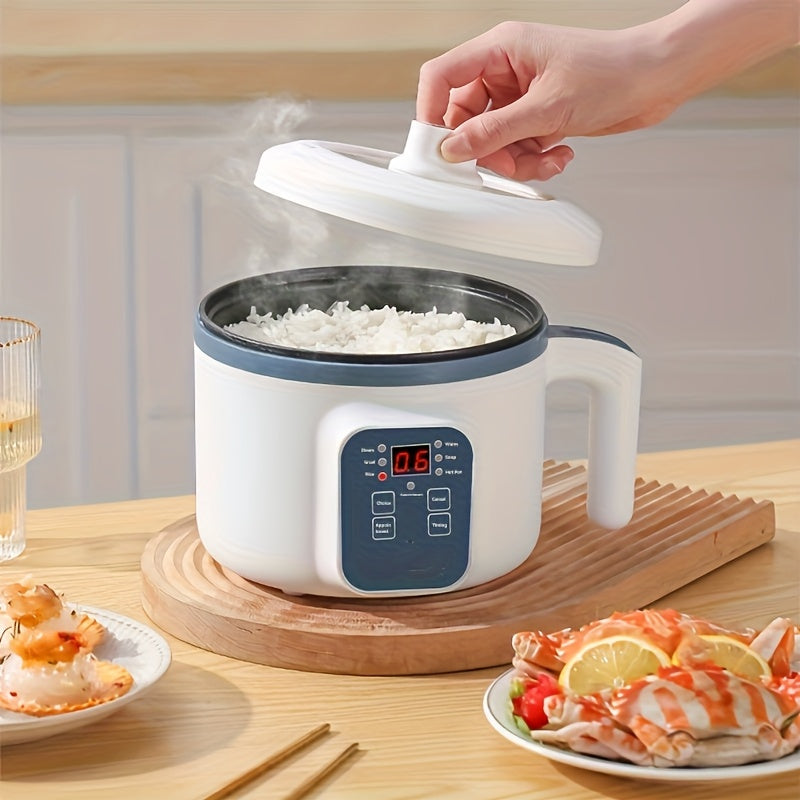 Electric Hot Pot 1.7L Multifunctional | 6 Cooking Modes Steam & Cook Non-Stick Mini Electric Cooker with Overheat & Dry Protection for 1-2 People – Rice, Soup, Noodles & More, Single & Double Layer