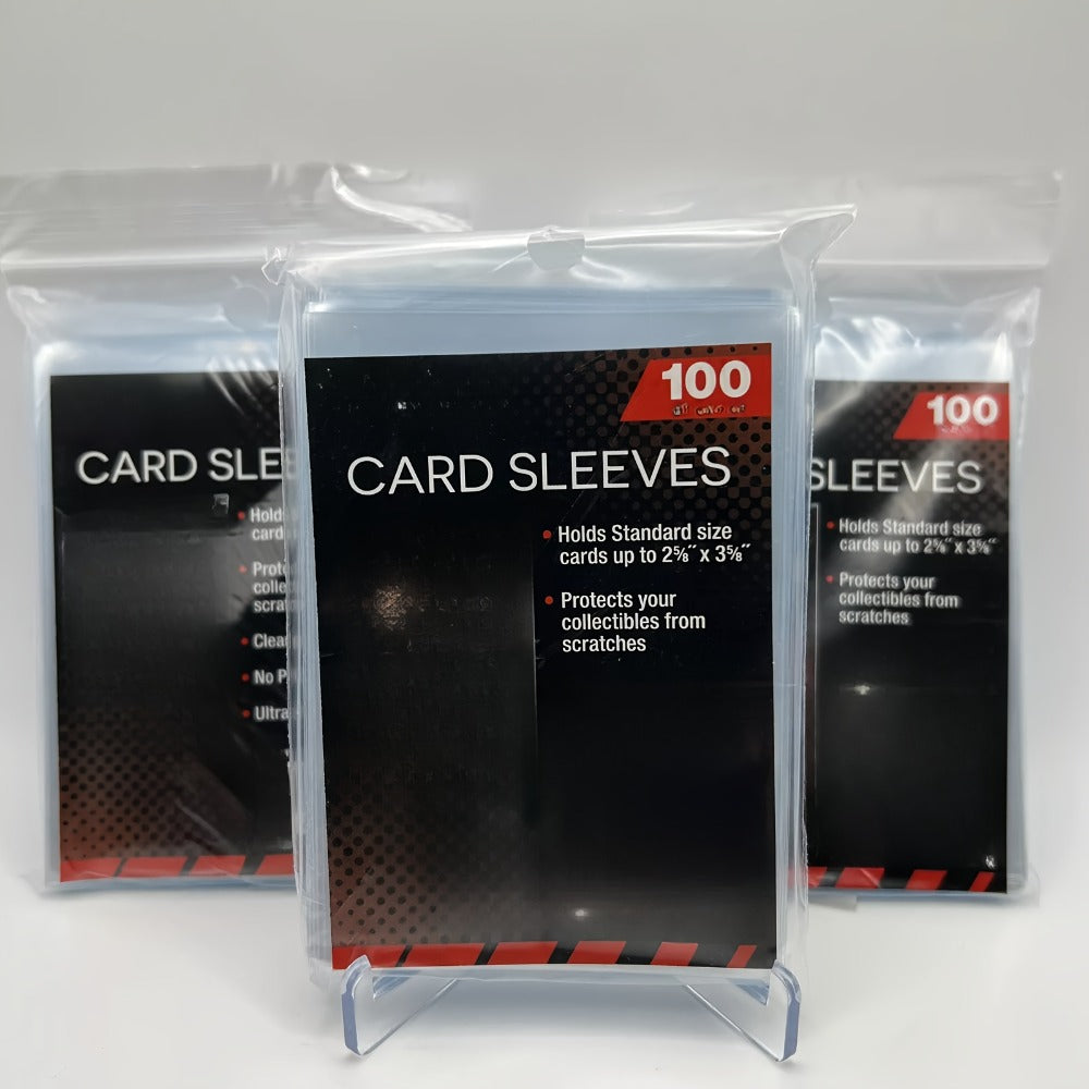 Soft Penny Sleeves 500 Pack – 5 Packs of 100 Clear Card Sleeves for Standard Size Trading Cards, Protective Sleeves for Pokemon, Baseball, Sports, MTG & Game Cards, Bulk Value Set for Collectors