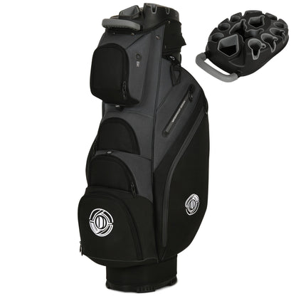 Golf Cart Bag 14-Way Full Length Dividers Protect Clubs 8 Zippered Pockets Cooler Pocket Valuables Pocket Ergonomic Shoulder Straps Rain Cover Water Repellant Unisex Professional Golf Bag Multiple Colors