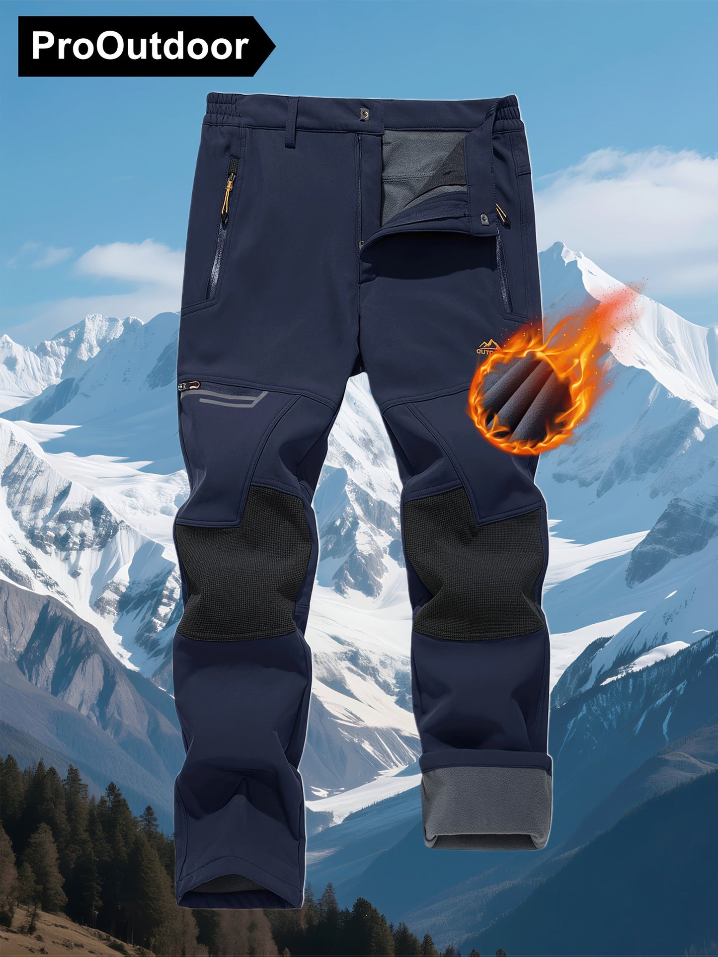 Men's Casual Trousers - Fleece Lined