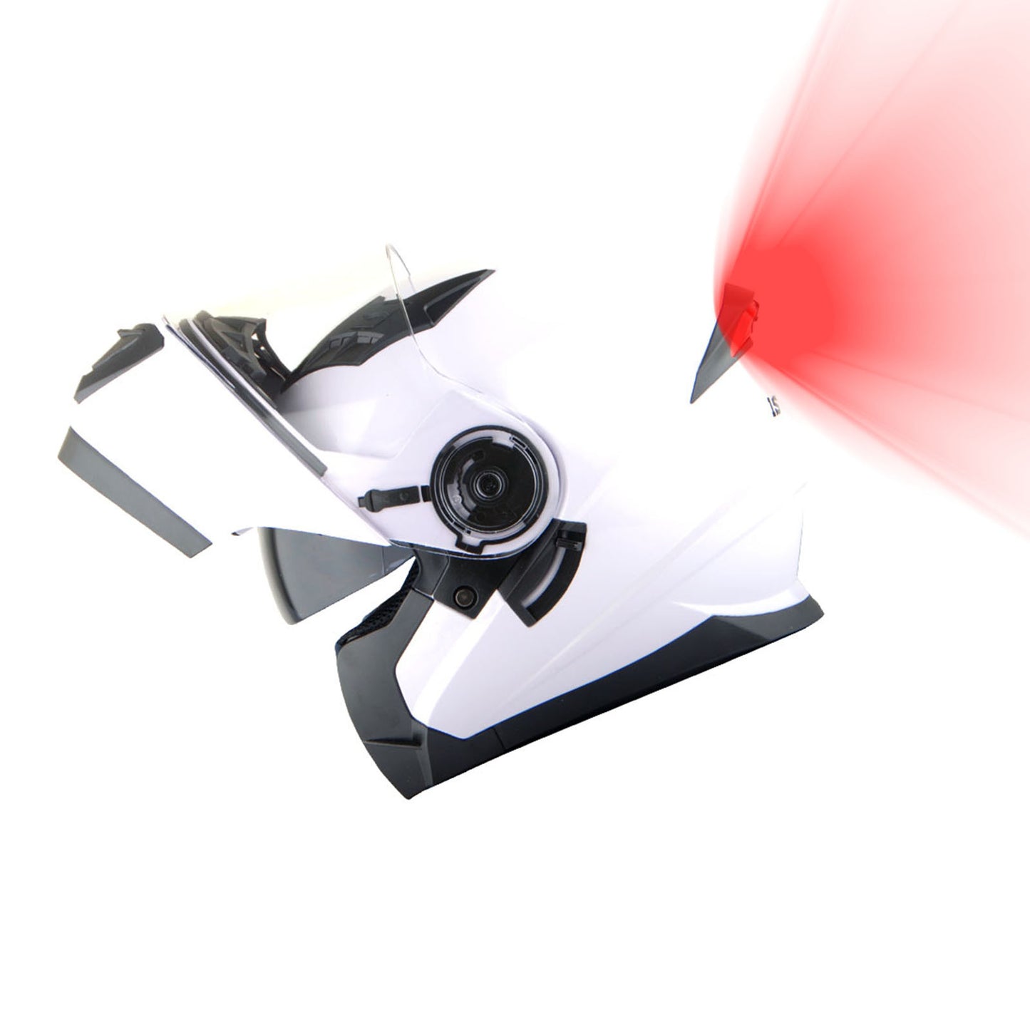 Motorcycle Modular Full Face Dual Visor Helmet Sun Shield Optional LED Tail Light: Modular901