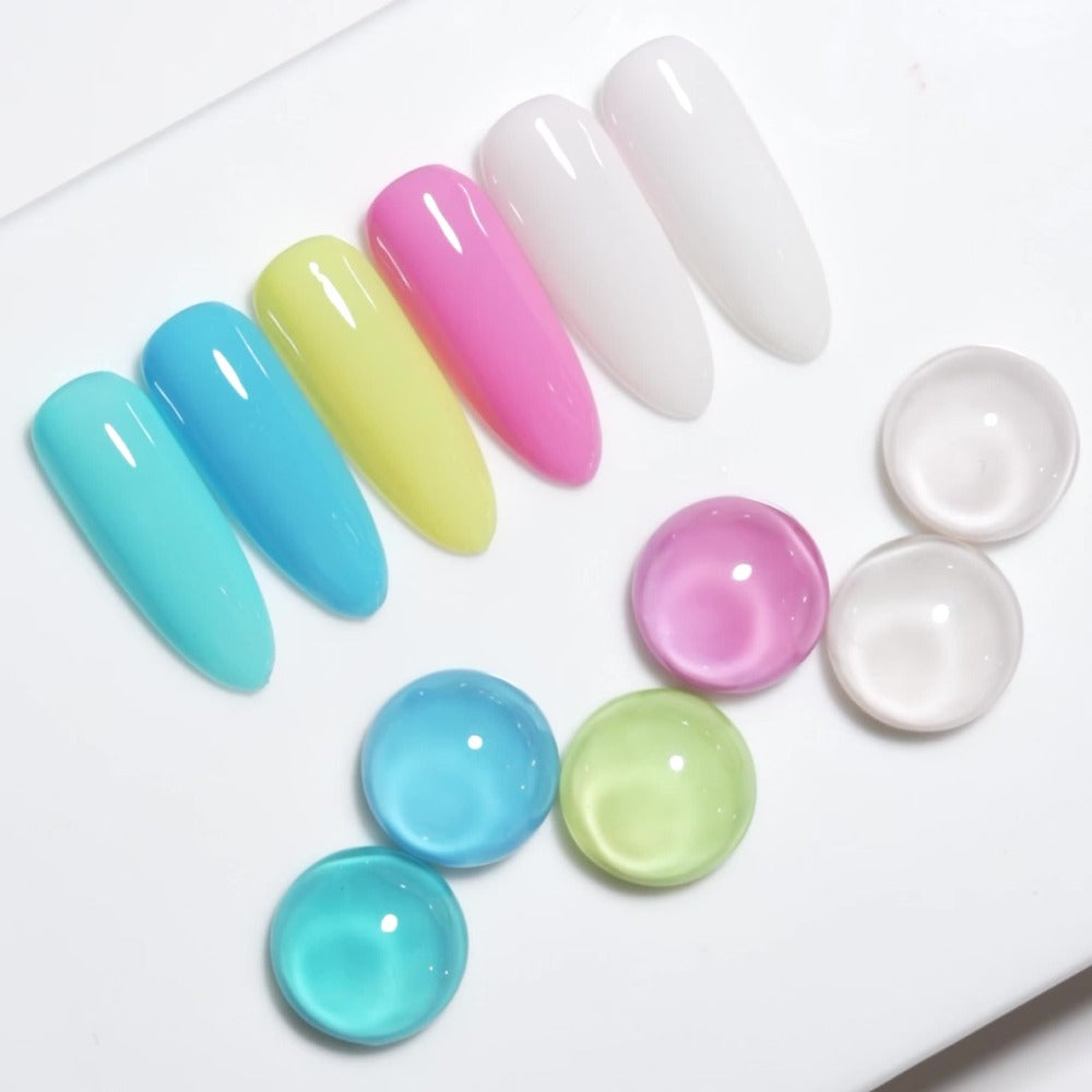 Thermal Gel Nail Polish Set 6 Colors – Heat Reactive Color Changing Glitter Gel Polish, Photo Frame Bottle, LED UV Cured, Glossy Shiny Finish, Spring Summer DIY Salon Manicure Gift for Women Girls