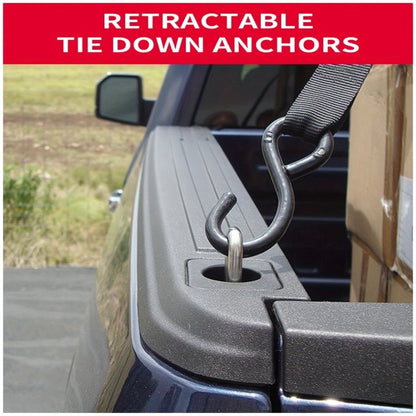 Truck Bed D-Ring Tie Down Anchors – Stainless Steel, No-Drill Install, Fits Ford F150 ‘98-’14, Super Duty ‘98-’16, Dodge RAM ‘95-’08, Chevy Silverado & GMC Sierra ‘88-’13 (2pc Set)