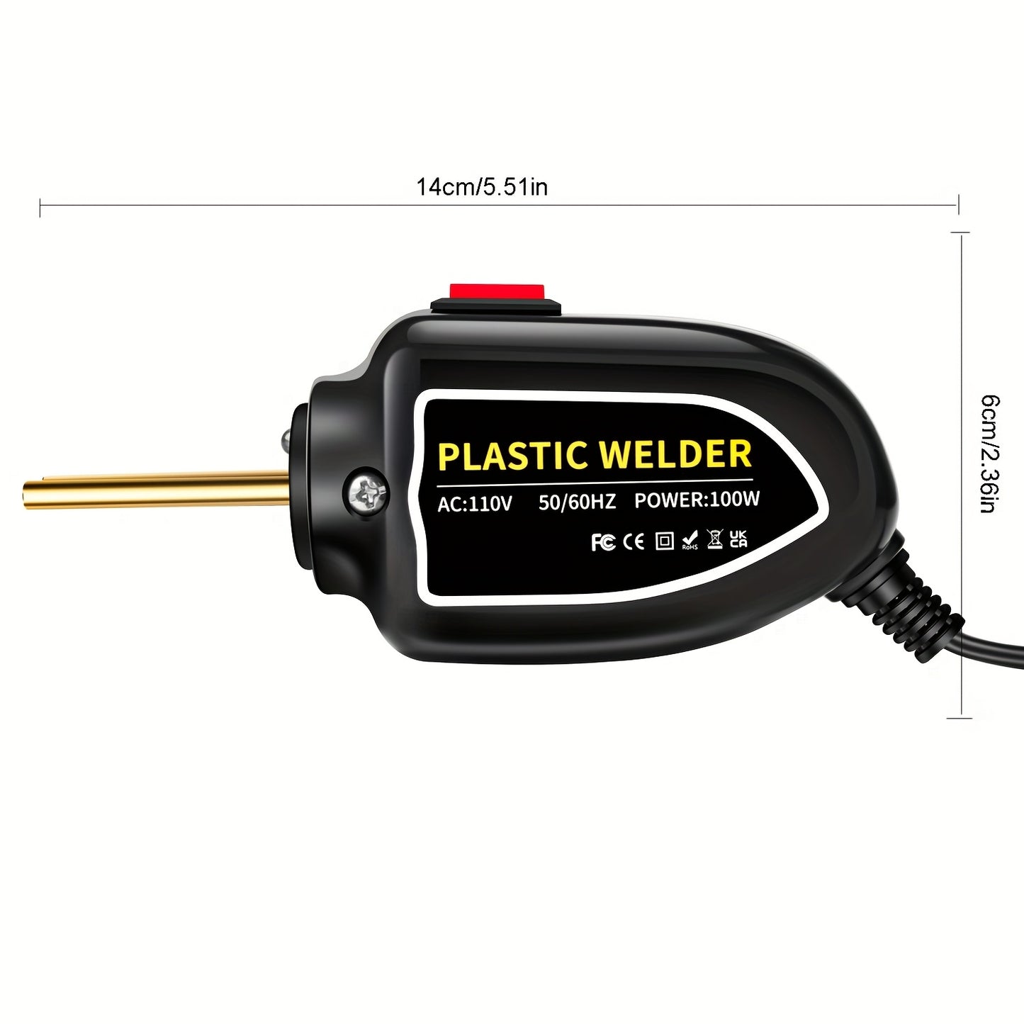 100W Plastic Welding Repair Kit with 250pcs Staples – Hot Staple Gun Welder for Car Bumper Repair, Plastic Crack Fix, DIY Auto Body & Home Plastic Restoration Tool