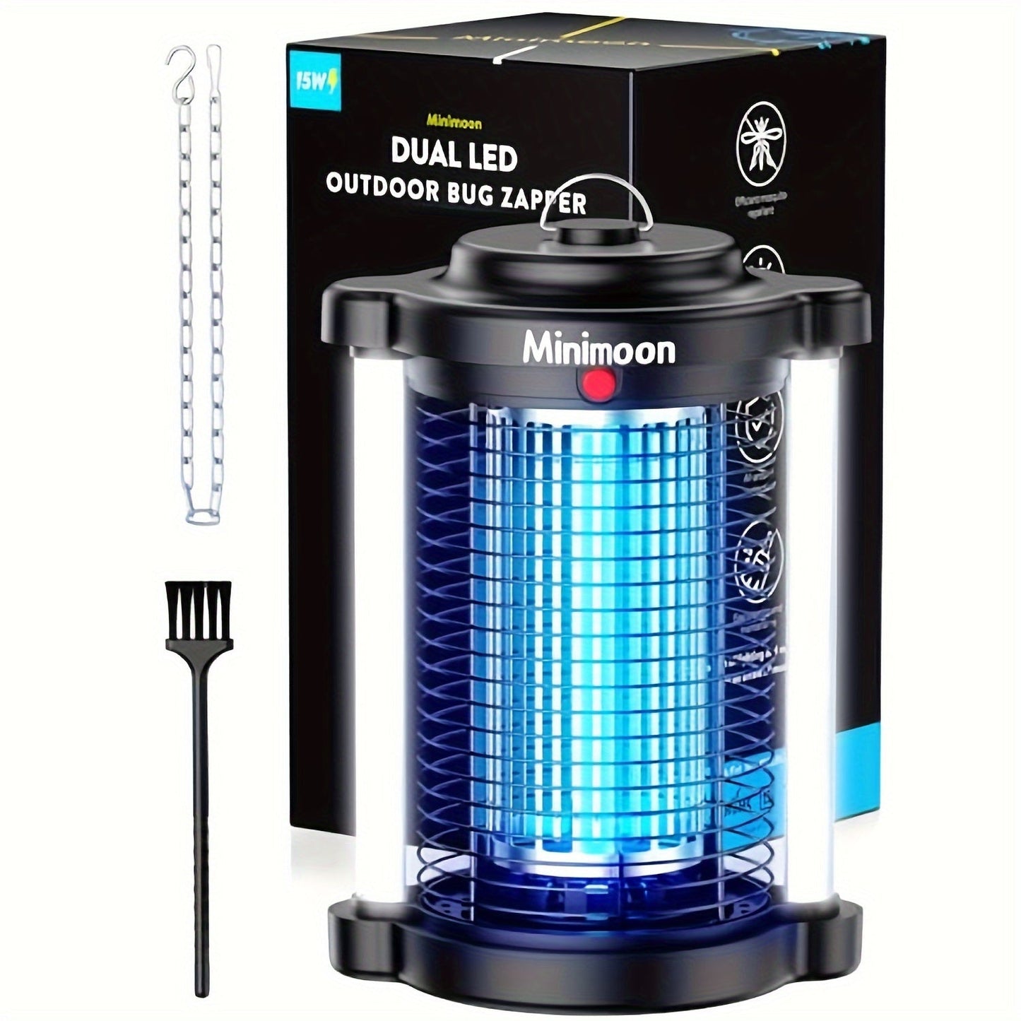 Plug-In Bug Zapper with Dual LED – 110V Electric Fly Killer & Mosquito Trap, Instant Kill for Mosquitoes, Flies & Cockroaches, with Bug Collector Tray, for Home, Office & Commercial Use (HK-5)