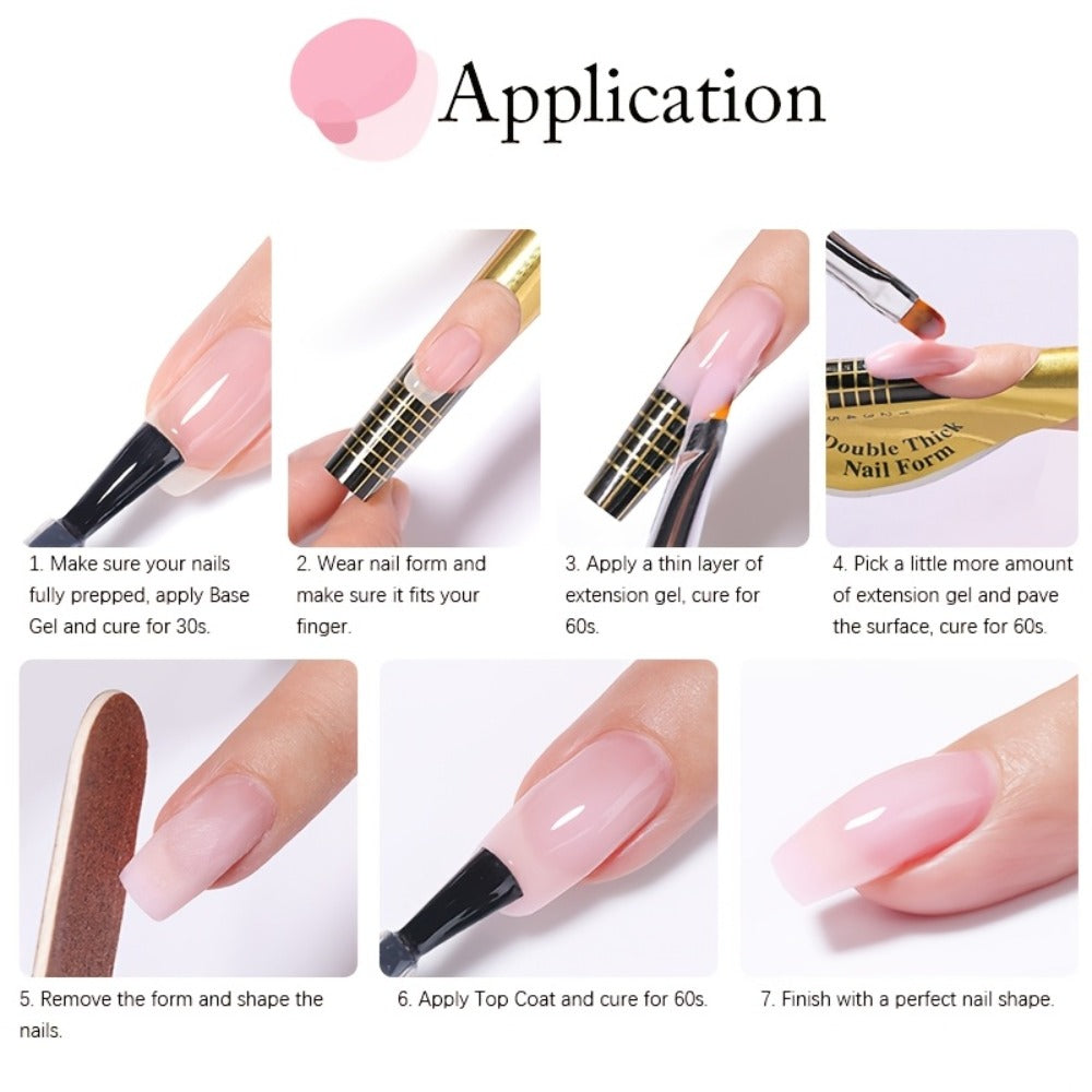 Hard Builder Gel 150g Jelly Self-Leveling Nail Extension Gel – Fast Building UV LED Smooth Finish, Salon Size for Nail Extensions Overlays Repairs, Professional & DIY Home Use Women
