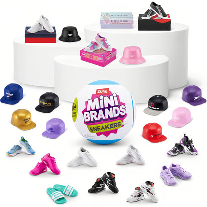 ZURU Mini Brands Sneakers Series 1 Mystery Capsule 2pcs – 5 Miniature Sneaker Collectibles with Cap, Shoebox & Stickers, Blind Box Toy for Teens, Adults & Collectors