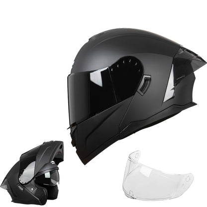 CrownRacing Motorcycle Helmets Modular Full Face Flip Up 2 Visor