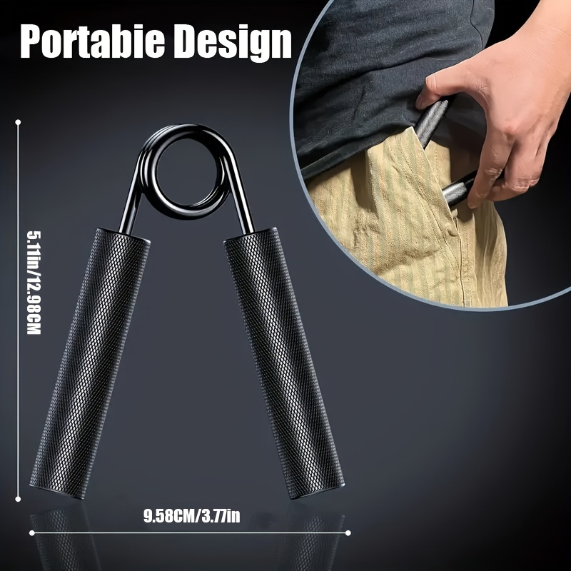 Hand Grip Strengthener Set 4pcs Heavy Duty Metal - Forearm & Wrist Trainer 50LB to 200LB Resistance, Finger Exerciser for Muscle Building, Rehabilitation & Crush Grip Training, Black