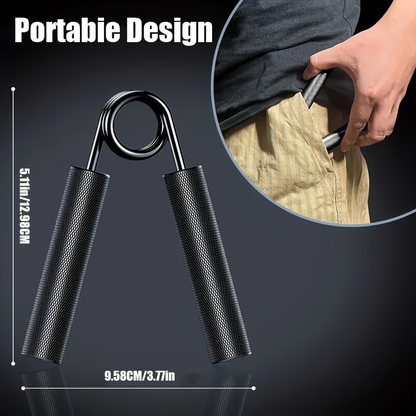 Hand Grip Strengthener Set 4pcs Heavy Duty Metal - Forearm & Wrist Trainer 50LB to 200LB Resistance, Finger Exerciser for Muscle Building, Rehabilitation & Crush Grip Training, Black