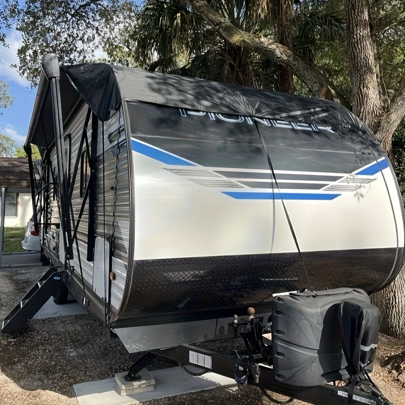 1pc of Robust RV Roof Cover Designed for Motorhomes, Travel Trailers, Caravans, And Buses, Offering UV And Sun Protection, Suitable for Rvs Measuring Between 5 to 12 Meters Or 16 to 40 Feet, Including RV Awnings And Additions