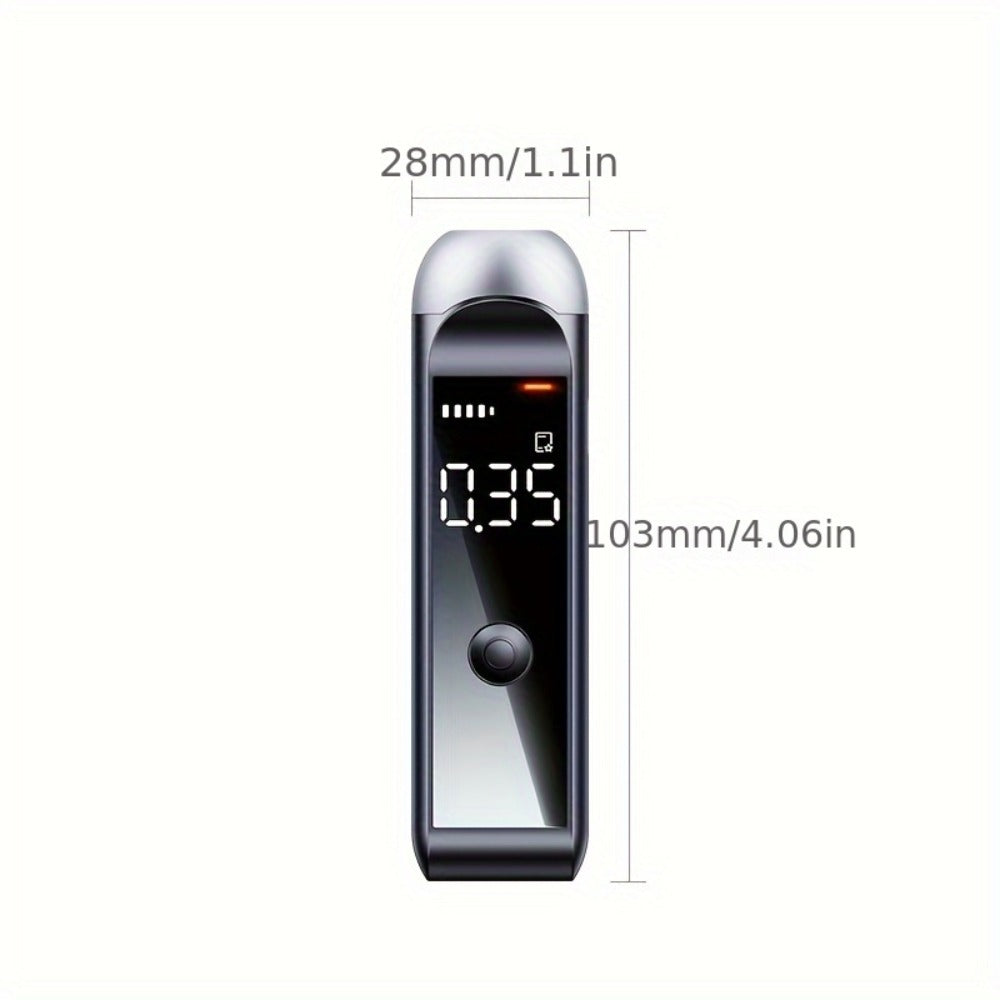 Rechargeable Breathalyzer Alcohol Tester – Professional Digital Breath Alcohol Detector, Portable Personal Breathalyzer with LCD Display, Available in Green, Black & Pink