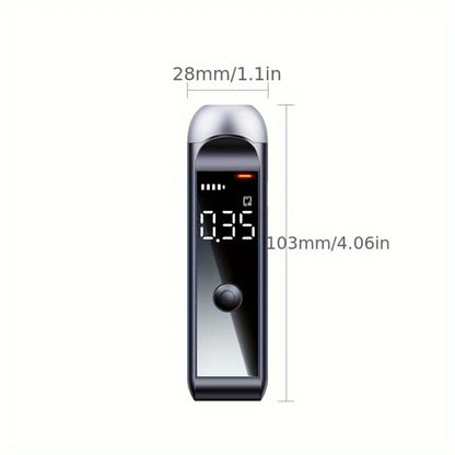 Rechargeable Breathalyzer Alcohol Tester – Professional Digital Breath Alcohol Detector, Portable Personal Breathalyzer with LCD Display, Available in Green, Black & Pink