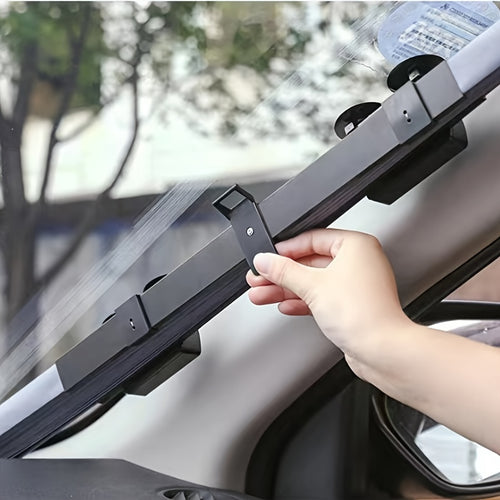 1pc Automatic Retractable Windshield Visor with UV Protection, Thermal Blinds, Easy to Attach, Aluminum, Ideal for Front Windows, Car Windshield Foldable