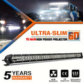 8/15 Inch Ultra-Thin LED Double Row Strip Light, Ultra Bright, Used for Car, Truck, for Jeep, Off-Road, ATV Boat Lighting, Without Battery