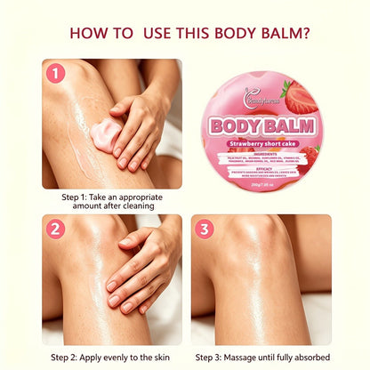 Body Butter Cream 200g Shea Butter Vitamin C Glycerin — Deep Moisturizing Body Glaze for Dry Skin Long-Lasting Hydration Hypoallergenic, 6 Fruity Scents Strawberry Peach Watermelon Blueberry Avocado