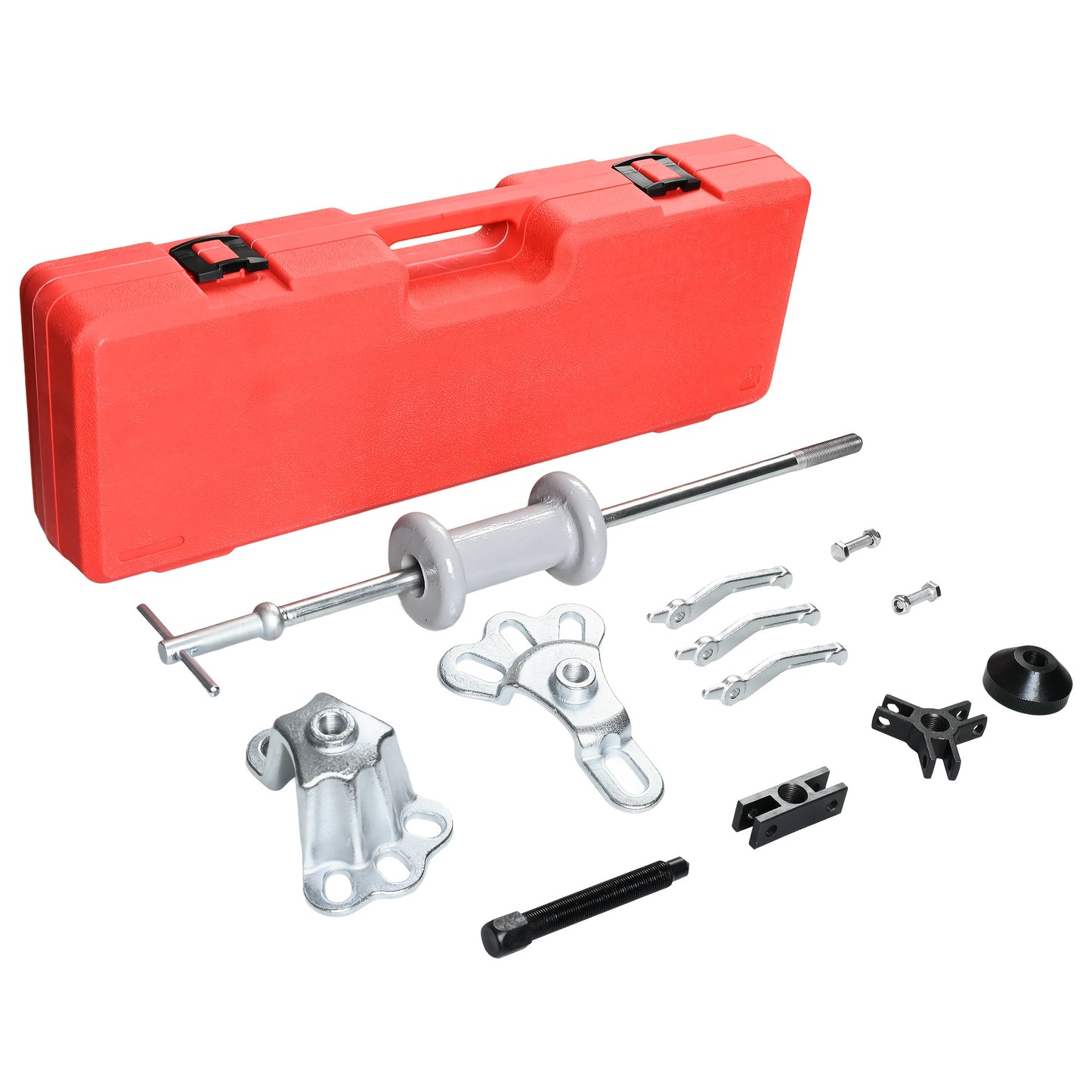 19-Pc Slide Hammer Puller Kit Bearing/Race/Seal Remover Tool Set 10LBS Forged Steel Hammer 12 Adaptors Universal For Auto Repair Shops &, Men Gifts
