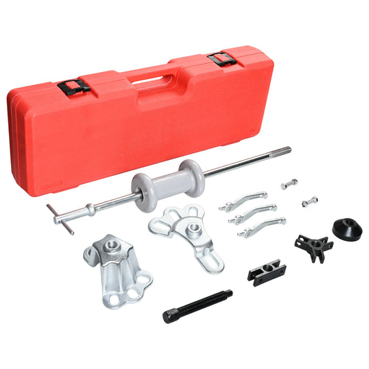 19-Pc Slide Hammer Puller Kit Bearing/Race/Seal Remover Tool Set 10LBS Forged Steel Hammer 12 Adaptors Universal For Auto Repair Shops &, Men Gifts