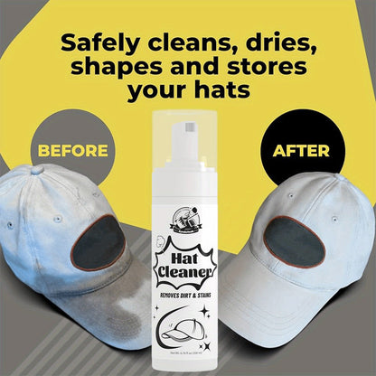 Hat Cleaner Foam Spray – Professional Stain Remover for Wool, Felt & Fur Hats, Removes Dirt, Sweat & Fingerprints, 6.76 Fl Oz (200ml), All-Season Hat Care, Great Gift for Hat Lovers (1/2/3/5 Pack)