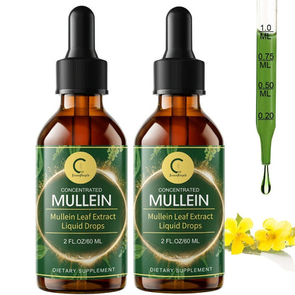 Mullein Leaf Liquid Tincture for Lung & Respiratory Health — Fast-Absorbing Herbal Drops for Breathing Support, Immune Defense & Digestive Wellness | Natural Extract | 2 fl oz