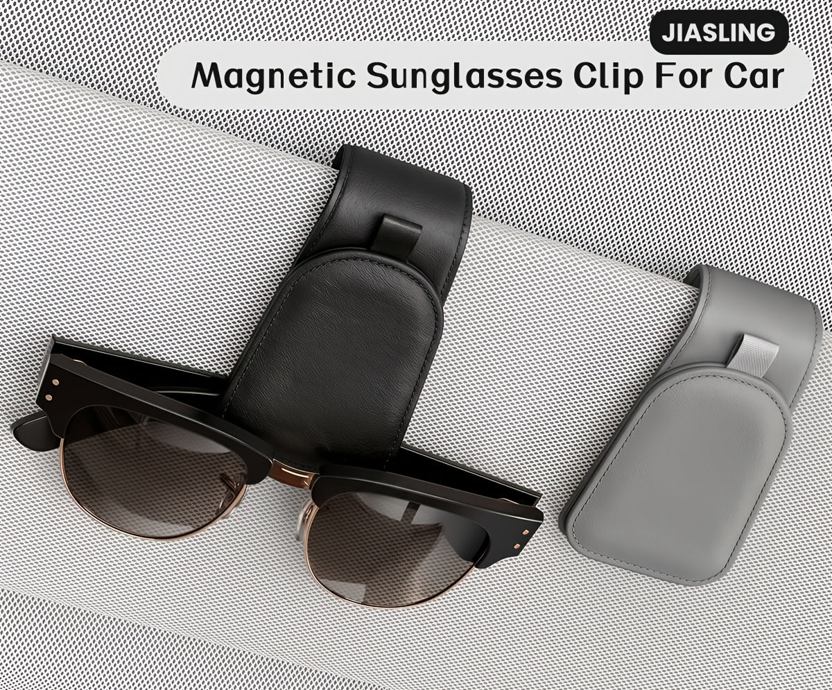 2pcs Sotfamily Sunglass Holder for Car Cloth Magnetic Glasses Clip for Car Visor Glasses Holder Clip for Car