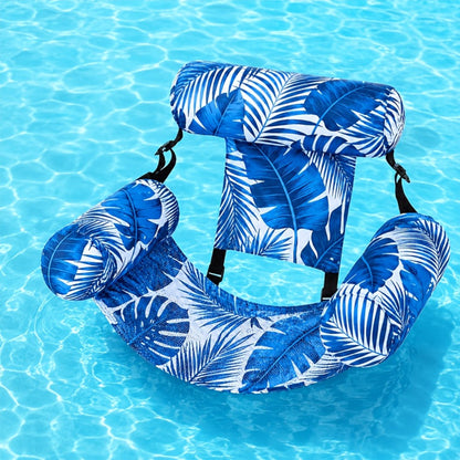 Tropical Leaf Inflatable Pool Float Lounger for Adults – Hammock Chair with Adjustable Back & Head Support, Buoyant Pillow, Fabric Cover, Pool Lake Beach Summer Water Party Relaxation Gift