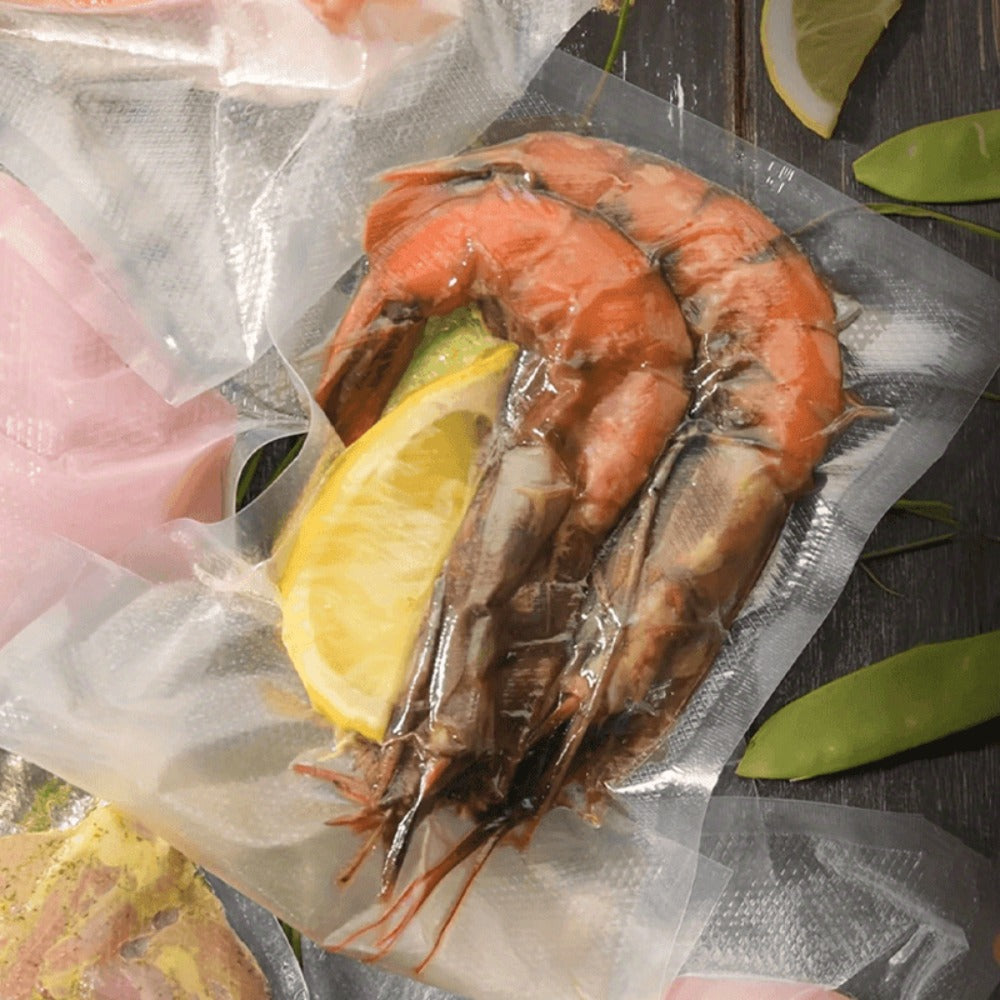 Vacuum Sealer Bags Reusable Airtight Food Storage Bags Multiple Sizes – No Power Needed, Keep Meat, Fruits & Vegetables Fresh Longer, BPA-Free Roll Bags for Kitchen Organization & Meal Prep