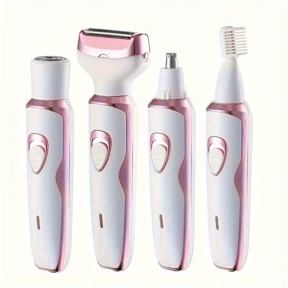 Facial Hair Remover for Women Electric USB Rechargeable Multifunctional Trimmer Set for Eyebrows Nose Face Legs Painless Portable Lady Grooming Kit Pink Purple Gift Set