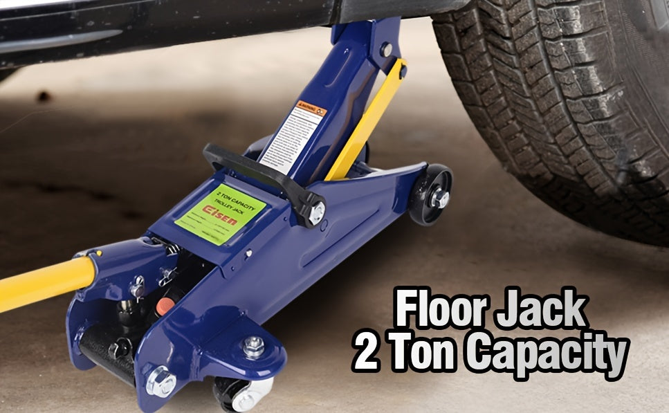 Easy-to-use 2-ton Heavy-duty Jack, Hydraulic Low-profile Car Service Jack, Includes Storage Bag