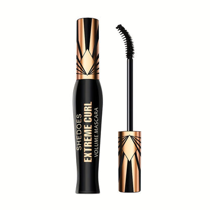 Waterproof Mascara Set 2Pcs Lengthening Volumizing Thick Curly Lashes Natural Extension Long-Lasting Smudge-Proof Crown Mascara for Women All-Day Wear