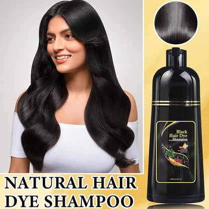 Natural Gray Hair Coverage Shampoo 6PCS Set 3-in-1 Darkening Formula – No Ammonia Color Restorer for Black & Brown Hair, Shampoo Conditioner & Color in One, 3.38oz Each for Men & Women
