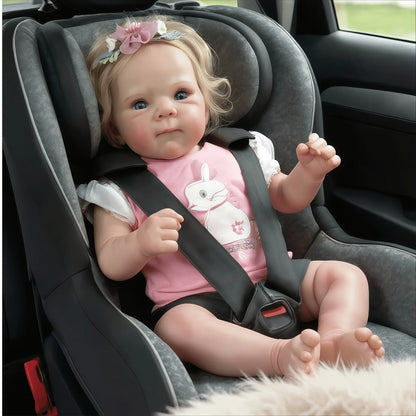 Reborn Baby Doll 16 Inch Handcrafted Newborn with Hand-Applied Eyelashes Rooted Hair Soft Cloth Body & Poseable Limbs – Includes Outfit Pacifier Diaper & Birth Certificate, Lifelike Girl Toy Gift Ages 3+ 42cm