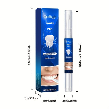 Teeth Whitening Pen 2-Pack – Gluten-Free Gel Formula for Yellow Teeth, Gentle Deep Cleaning & Bright White Smile, Mint Fresh Breath, Travel-Friendly Pen Design for Daily Oral Care & On-the-Go Whitening
