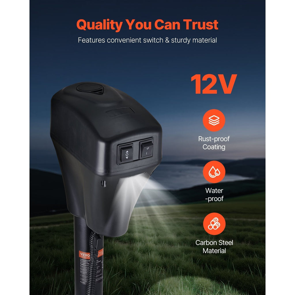 VEVOR Electric Trailer Jack 5000 lbs Power Tongue Jack for RV Trailer & Camper Black With a 7-pin Trailer Connector
