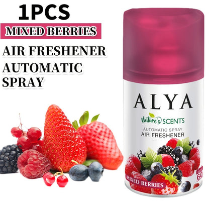 Automatic Spray Air Freshener Refill 8.45oz 1pc or 4pcs - 6 Scents Lavender Vanilla Cool Linen Ocean Mixed Berries Magnolia, Odor Fighting Room Spray for Car Office Home Bathroom Kitchen Fabric Closet