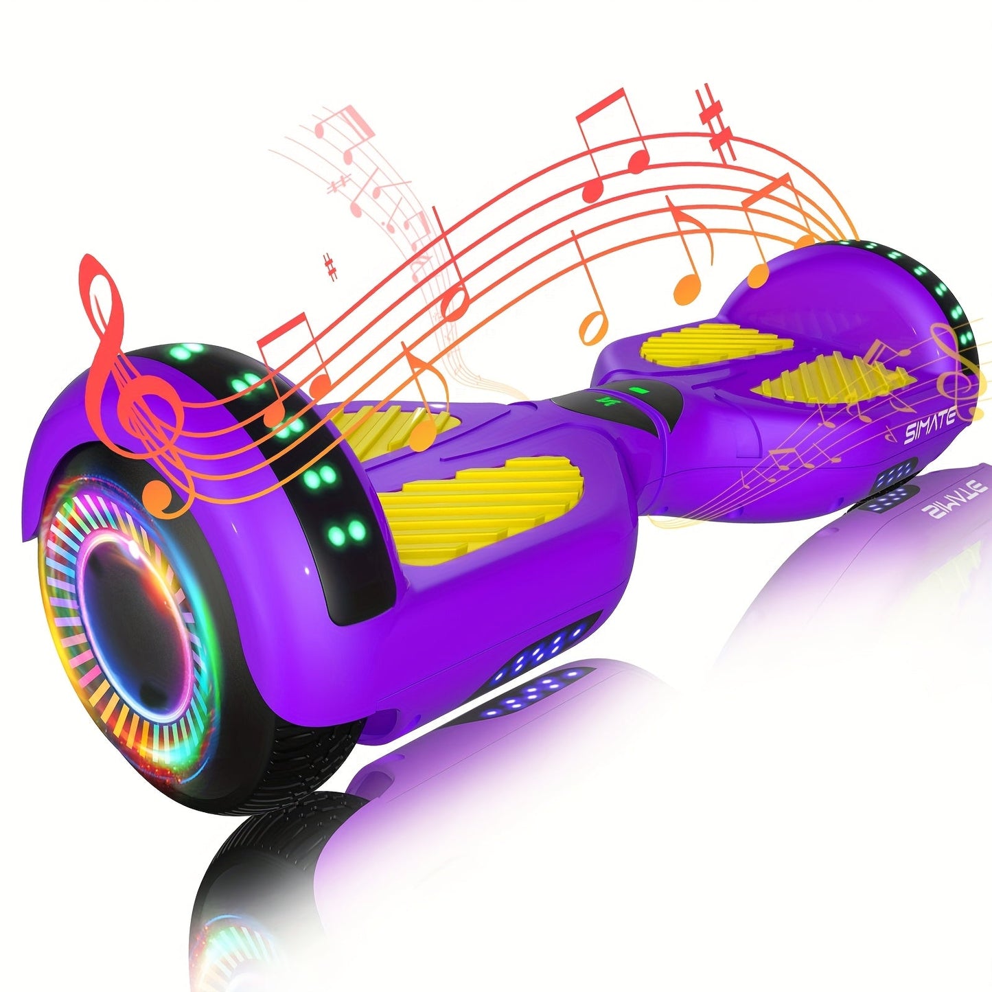 Self Balancing Hoverboard 6.5" LED Light Up Wheels 300W Motor 7.5MPH for Kids Teens Adults Multiple Colors