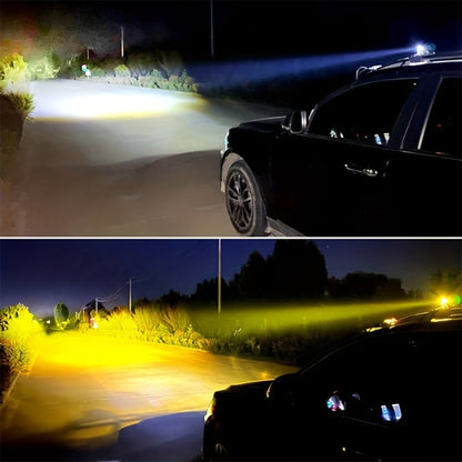 LED Work Lights 2pcs 24W Super Bright – Dual Color White & Amber, 9-36V Universal Fit for Car Truck ATV Off-Road SUV, Waterproof Driving Work Lamp Set