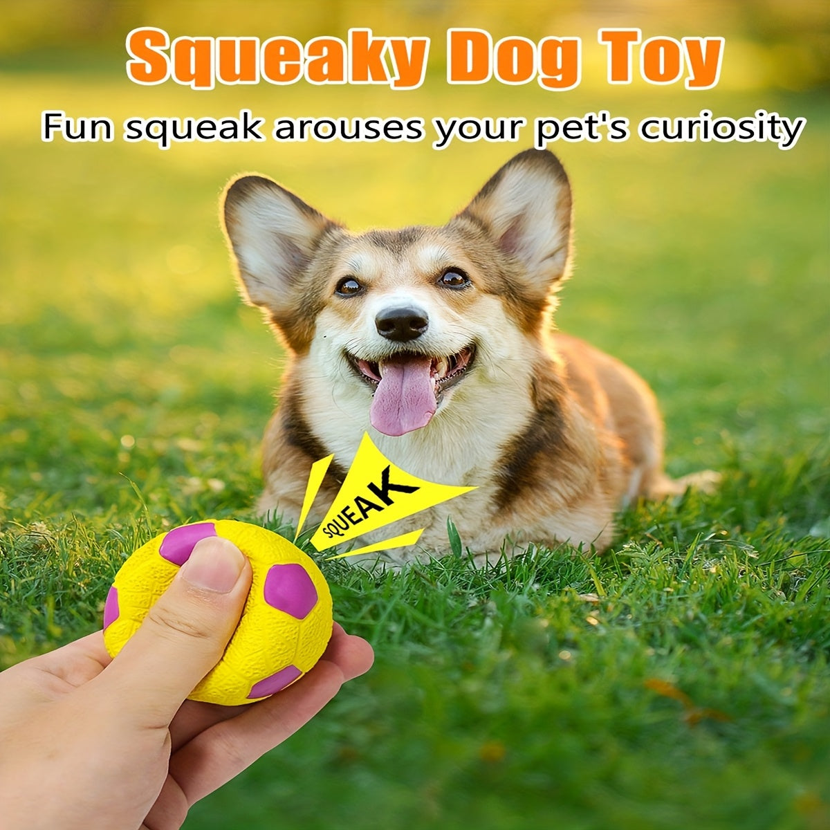 Latex Squeaky Dog Balls 4 Pack Soft Bouncy Sport Fetch Balls for Puppies & Small Dogs - 2.8 Inch Vibrant Color Chew Throw & Fetch Toy Set for Interactive Play