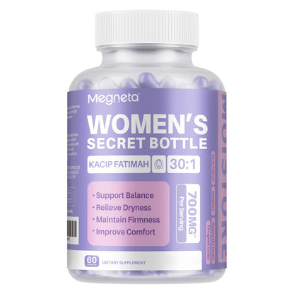 Women's Wellness Supplement 30 Servings - Kacip Fatimah Fenugreek Slippery Elm Bark Manjakani Maca Root Natural Hydration Comfort Elasticity Hormonal Balance Herbal Formula for Women
