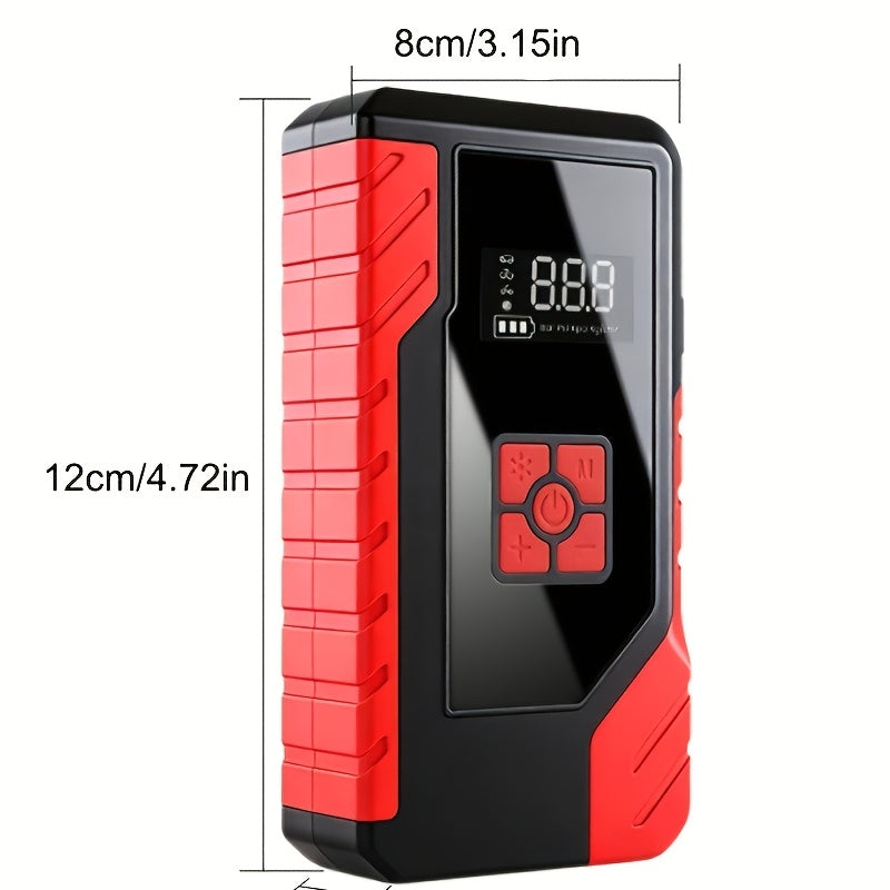 15000A Peak 250PSI, Portable Emergency Starter, Car Charger, USB Type-C, LED Emergency Lighting, 2.11 Gallons Gasoline/1.85 Gallons Diesel Fast Charging - Rechargeable Lithium Polymer Battery. Suitable As A Holiday Gift for Christmas And Halloween.